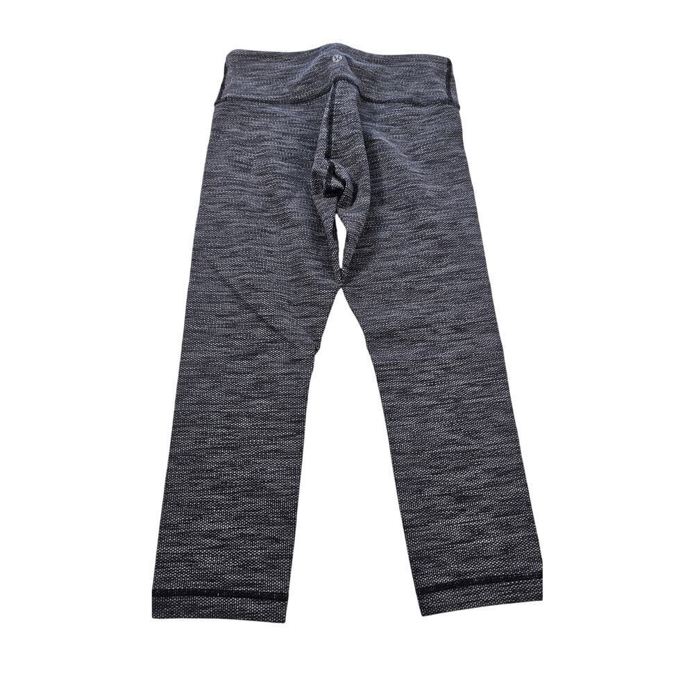 Lululemon Wunder Under Cropped Pant Coco Pique Black White Leggings Women’s 4